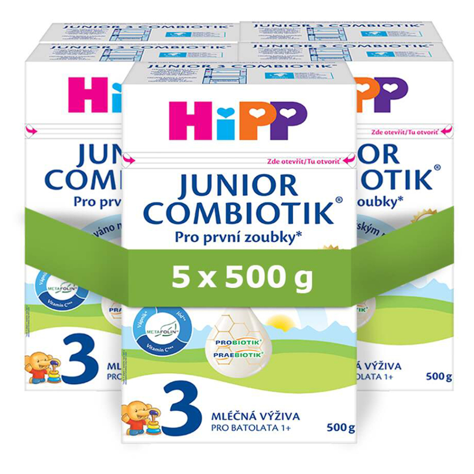 HiPP 3 Combiotik junior mliečna výživa 5 x 500 g kúpite na Mojalekaren.sk