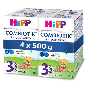 HiPP 3 JUNIOR Combiotik Pokračovacie batoľacie mlieko od 12 - 24 mesiacov 4x 500 g