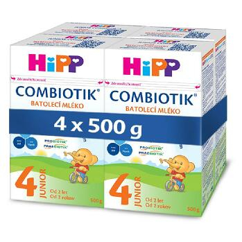 HIPP 4 Junior Combiotik Pokračovacie batoľacie mlieko od 24 mesiacov 4 x 500 g