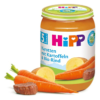 HIPP Bio Mrkva zemiaky a hovädzie mäso 5m+ 190 g