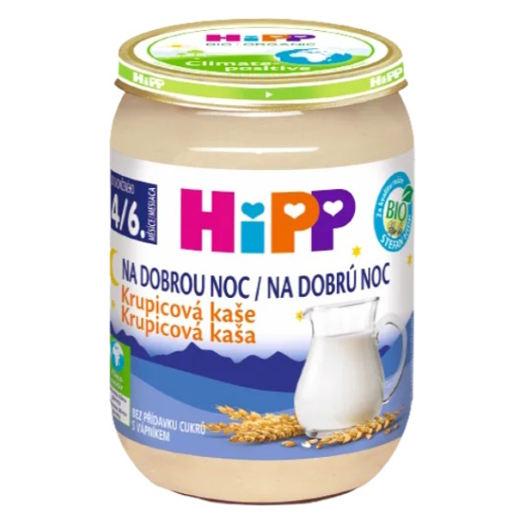 Hipp BIO krupicová kaša na dobrú noc 190 g kúpite na Mojalekaren.sk