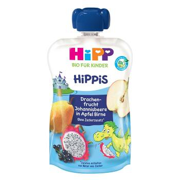 HiPP Hippies Jablko-Hruška-Dračie ovocie-Čierne ríbezle BIO 100 g