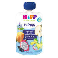 HiPP Hippies Jablko-Hruška-Dračie ovocie-Čierne ríbezle BIO 100 g