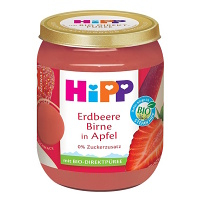 HIPP Jablká s jahodami a hruškami BIO 160 g