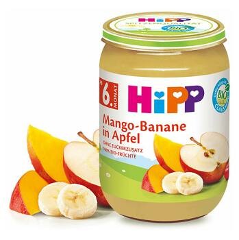 HiPP Jablká s mangom a banánmi BIO 190 g