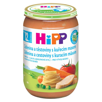 HIPP Menu bio zelenina a cestoviny s kuracím mäsom 12m+ 220 g