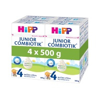 HIPP 4 Junior Combiotik Pokračovacie batoľacie mlieko od 24 mesiacov 4 x 500 g