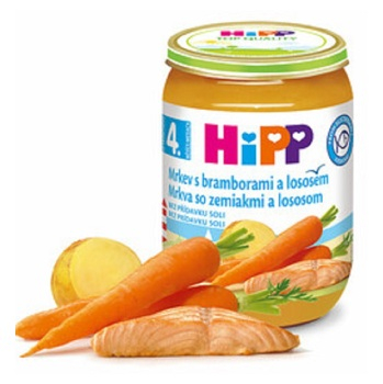 HiPP Mrkva so zemiakmi a lososom 190 g