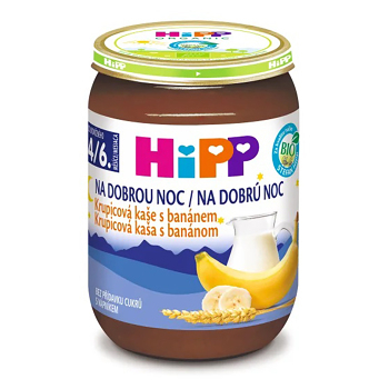 HIPP Na dobrú noc krupicová kaša s banánom BIO 190 g