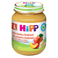 HIPP Ovocie Jablká s banánmi a broskyňami BIO 125 g