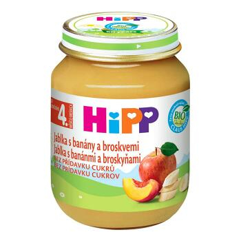 HIPP Ovocie Jablká s banánmi a broskyňami BIO 125 g