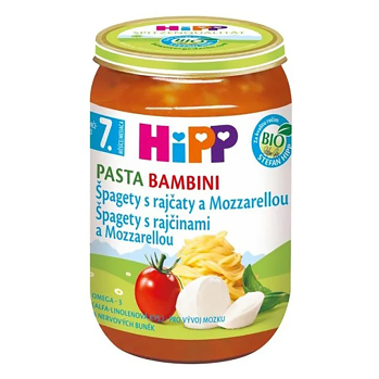 HIPP Bambini pasta paradajky so špagetami a mozzarellou BIO 220 g