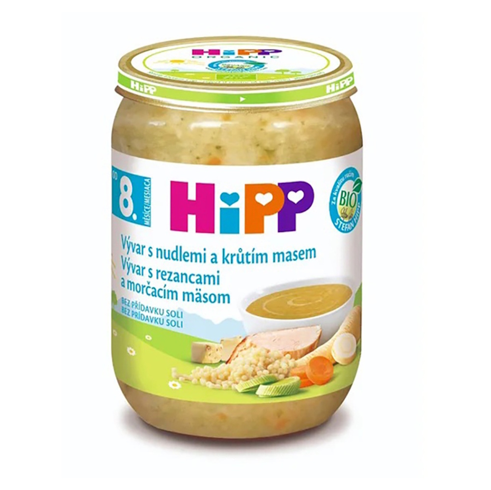 Hipp BIO vývar s rezancami a morčacím mäsom detský príkrm 190 g kúpite na Mojalekaren.sk