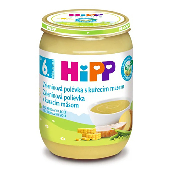 HIPP Polievka zeleninová s kuracím BIO 190 g (Polievky pre deti) - BIO