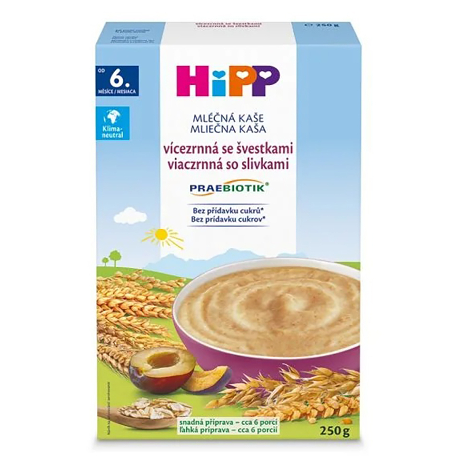 HIPP Praebiotik mliečna kaša viaczrnná so slivkami BIO 250 g