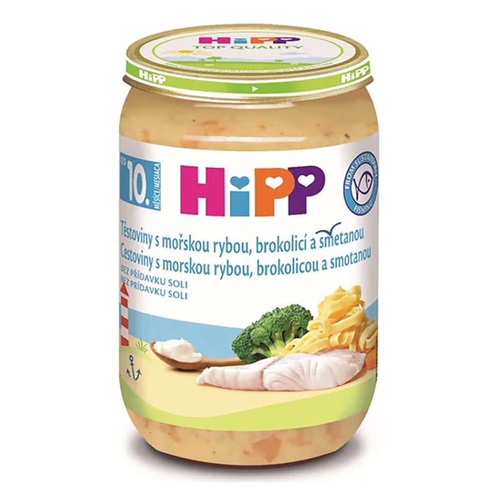 E-shop HIPP Cestoviny s morskou rybou brokolicou a smotanou BIO 220 g