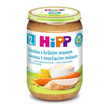 HIPP Zelenina s morčacím mäsom BIO 220 g