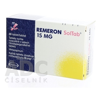 REMERON Soltab 15 mg tbl oro 1x30 ks (Lieky na predpis)