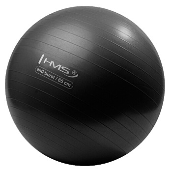 HMS YB02N gymnastická lopta 65 cm čierna (Gymnastické lopty)