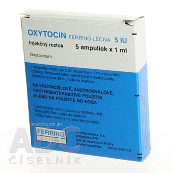 Oxytocin Ferring-Léčiva 5 IU sol inj 5x1 ml (Lieky na predpis)