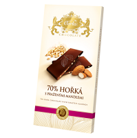 CARLA Horká čokoláda 70% s praženými mandľami 80 g