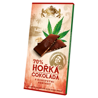 CARLA Horká čokoláda 70% s konopným semienkom 80 g