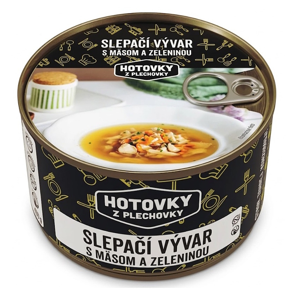 E-shop HOTOVKY Z PLECHOVKY Slepačí vývar s mäsom a zeleninou 4 porcie