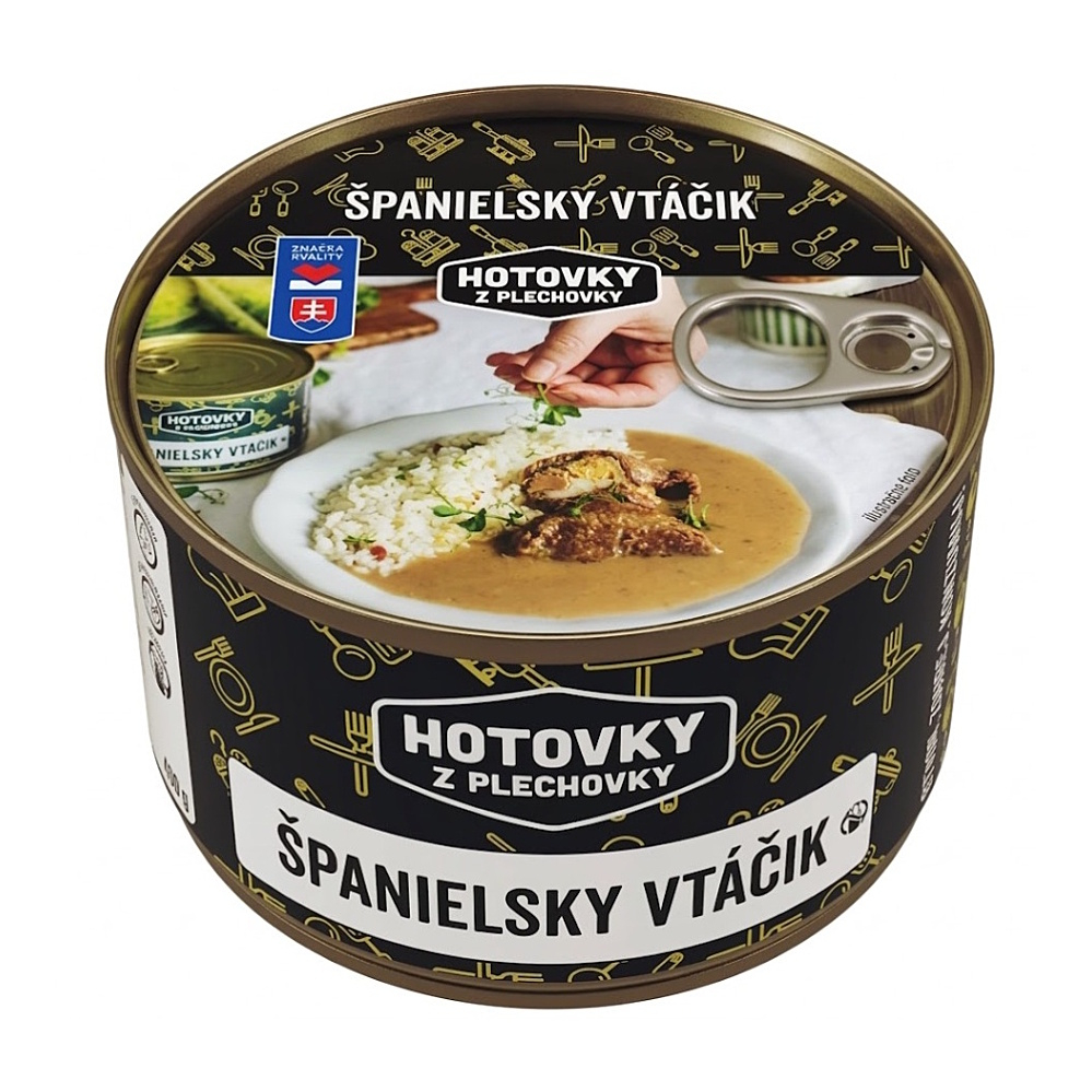 HOTOVKY Z PLECHOVKY Španielsky vtáčik 3 porcie