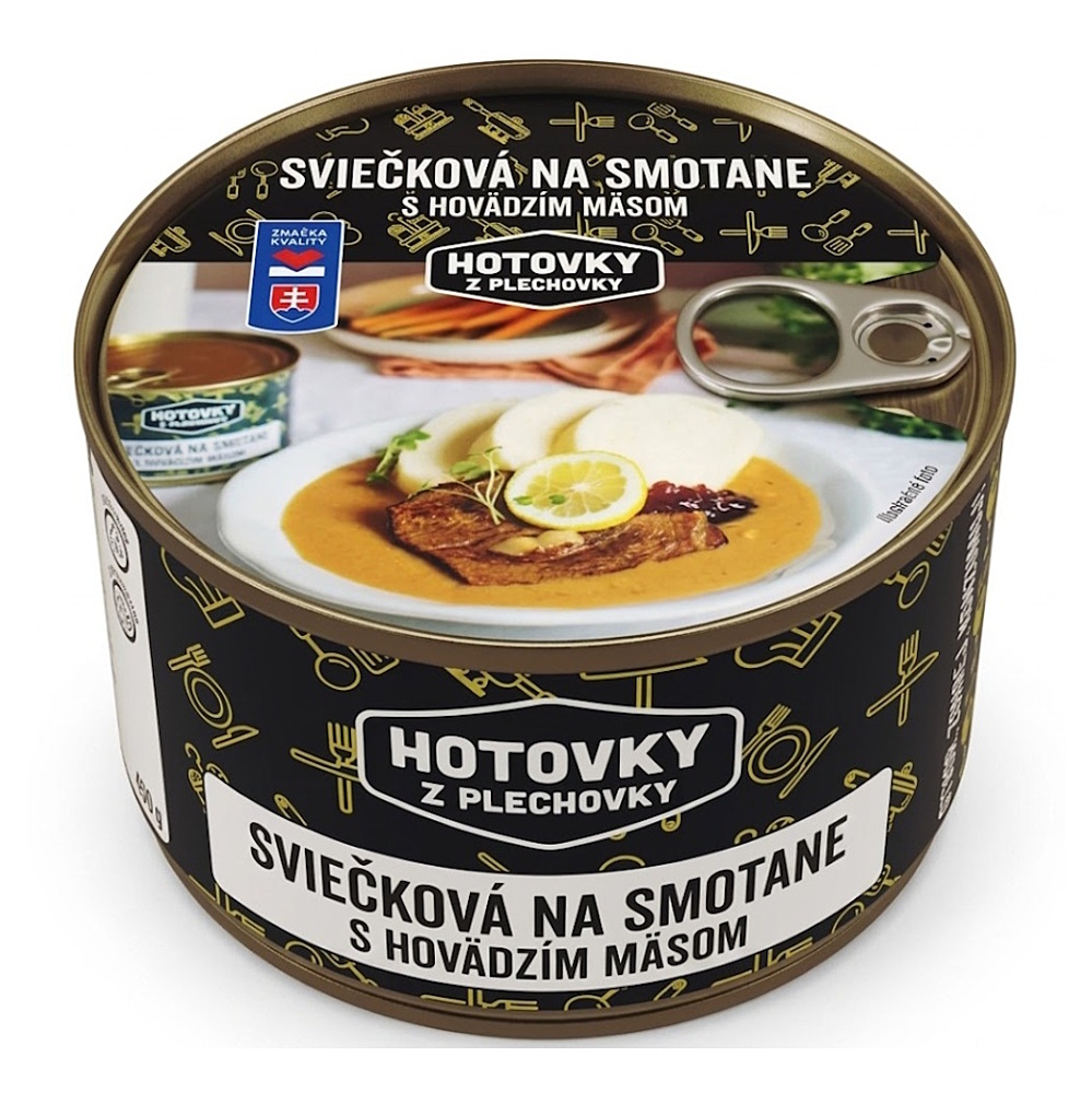 E-shop HOTOVKY Z PLECHOVKY Sviečková na smotane s hovädzím mäsom 3 porcie