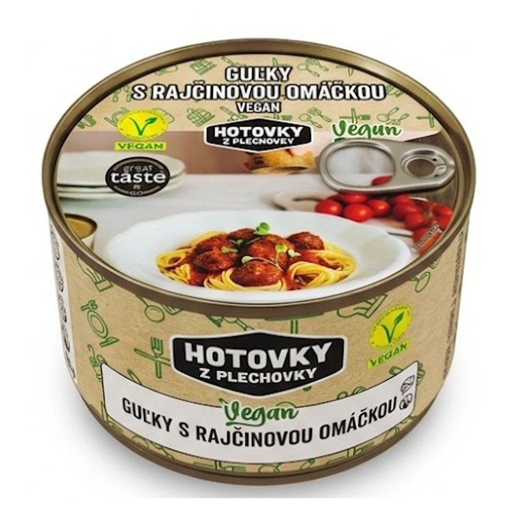E-shop HOTOVKY Z PLECHOVKY Vegan guľky s rajčinovou omáčkou 3 porcie