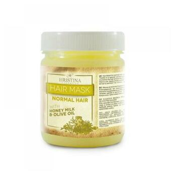 Hristina Prírodné vlasová maska ​​pre normálne vlasy - med, mlieko a olivový olej 200 ml