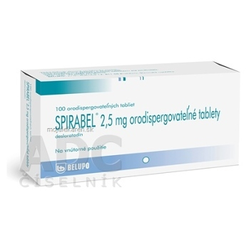 SPIRABEL 2,5 mg orodispergovateľné tablety tbl oro 2,5 mg (blis.Al/Al) 1x100 ks (Lieky na predpis)