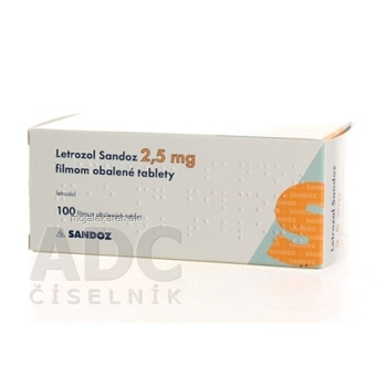 Letrozol Sandoz 2,5 mg filmom obalené tablety tbl flm (blister PVC/Al) 10x10 ks (100 ks) (Lieky na predpis)