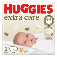 HUGGIES Detské plienky Extra Care 1 veľkosť 2-5 kg ​​84 kusov