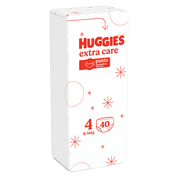 HUGGIES Detské plienky Extra Care Pants 4 BOX 9-14 kg 80 kusov