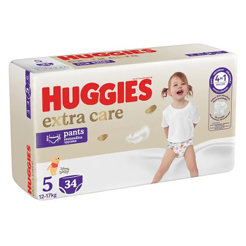 HUGGIES Detské plienky Extra Care Pants 5 veľkosť 12-17 kg 34 kusov