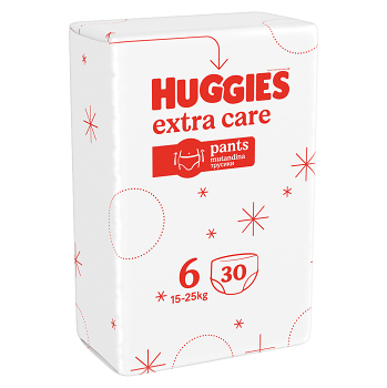 HUGGIES Detské plienky Extra Care Pants 6 BOX 15-25 kg 60 kusov (Plienky 6 (15 a viac kg)) - Hypoalergénny - obrázok 3/3