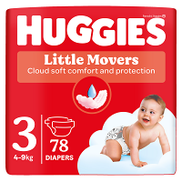 HUGGIES Detské plienky Little Movers 3 veľkosť 4-9 kg 78 kusov