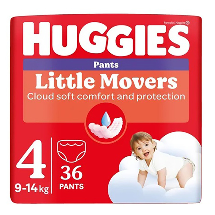 HUGGIES® Little Movers Pants 4, 36 ks