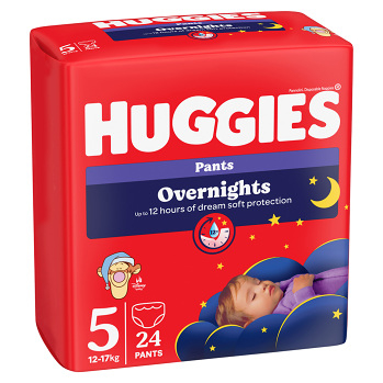 HUGGIES Detské plienky Overnights Pants 5 veľkosť 12-17 kg 24 kusov