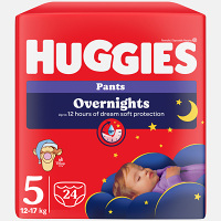 HUGGIES Detské plienky Overnights Pants 5 veľkosť 12-17 kg 24 kusov