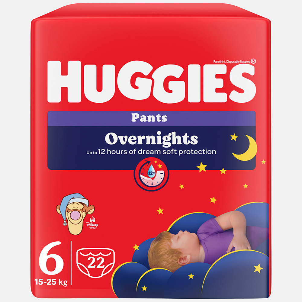 HUGGIES® Overnights Pants 6, 22 ks
