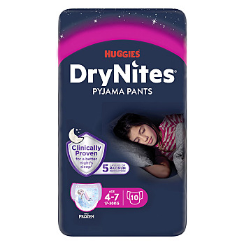 DRY NITES Naťahovacie nohavičky dievčenské 17 - 30 kg 10 kusov (Plienky Junior (16 a viac kg))