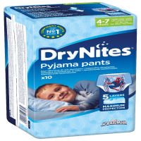 HUGGIES DRY NITES nohavičky absorbčné 4 - 7 / M / boys / 17 - 30 kg / 10 ks