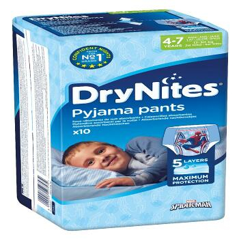 HUGGIES DRY NITES nohavičky absorbčné 4 - 7 / M / boys / 17 - 30 kg / 10 ks