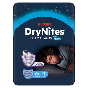 DRY NITES® Natahovacie nohavičky pre chlapcov od 13+ rokov 9 kusov (Detské plienkové nohavičky)