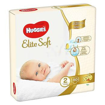 HUGGIES Elite Soft 2 4 až 6 kg 80 ks