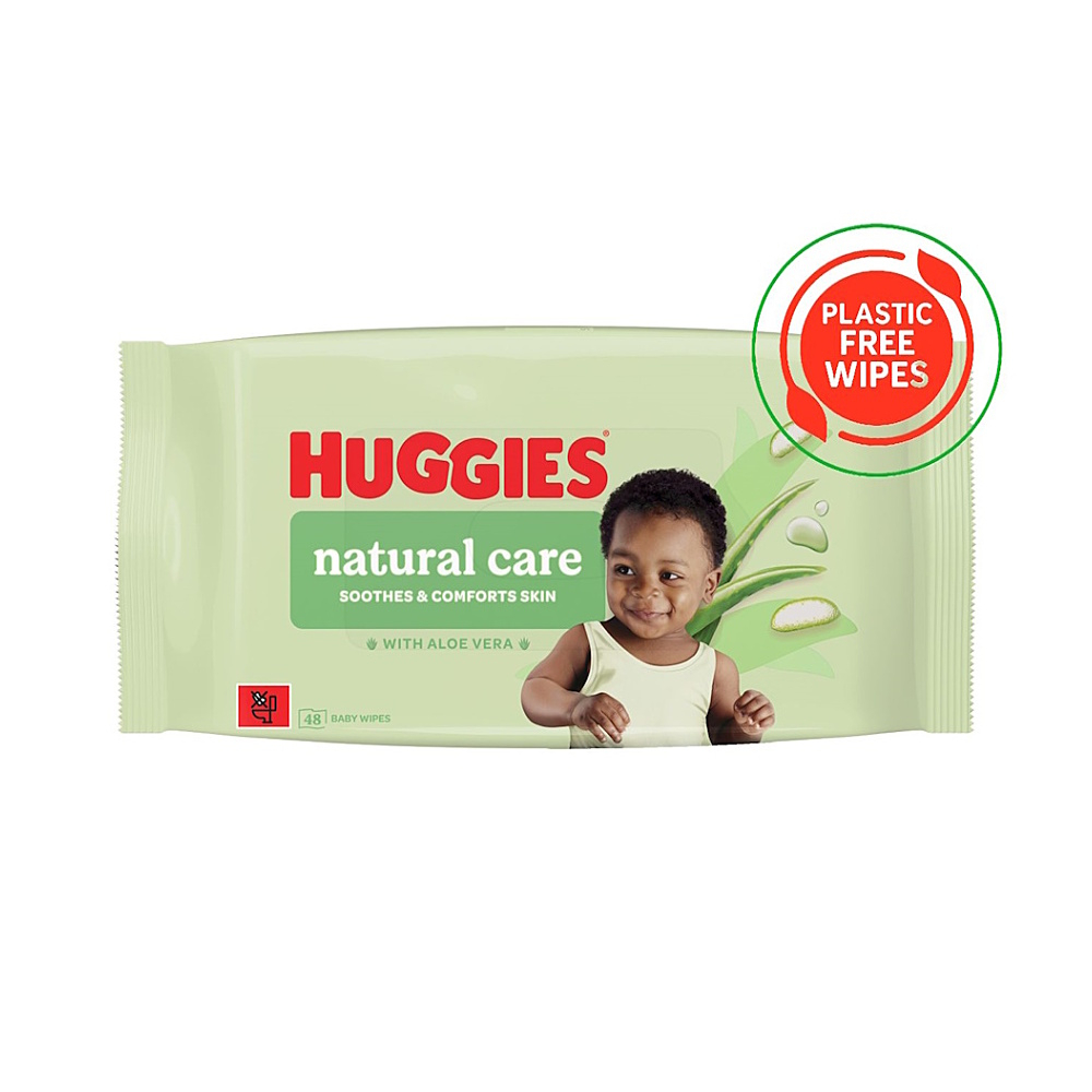 HUGGIES Natural aloe vera vlhčené obrúsky 48 kusov