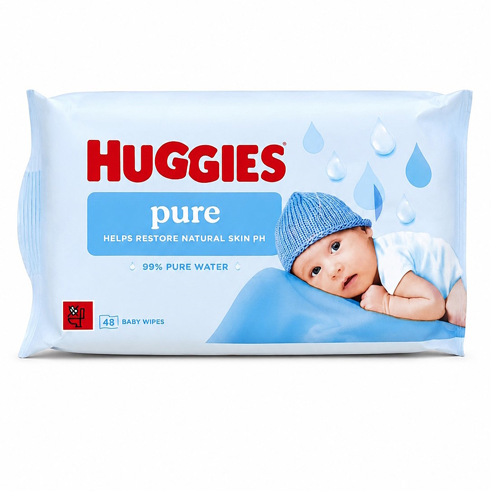 HUGGIES Pure vlhčené obrúsky 48 kusov