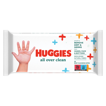HUGGIES Single All Over Clean čistiace obrúsky 56 kusov (Obrúsky) - Hypoalergénny